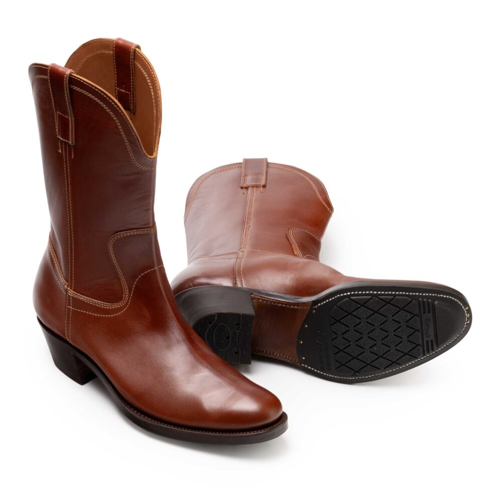 カスタム Cowboy boots CLINCH同楦 茶芯 ホースハイド Clinch Cowboy